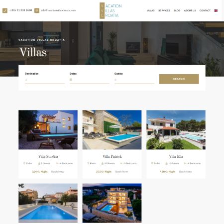 Izrada web stranice za turističke agencije