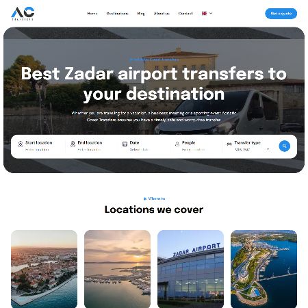 Izrada web stranice za transfer tvrtke