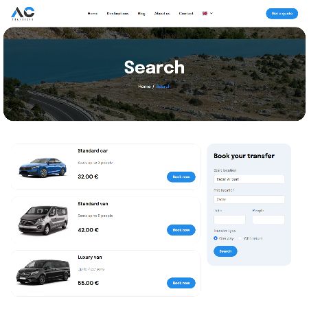 Izrada web stranice za transfer tvrtke