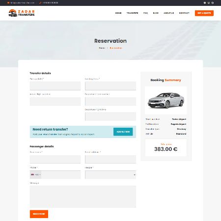 Izrada web stranice za transfer tvrtke