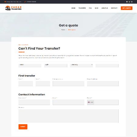 Izrada web stranice za transfer tvrtke