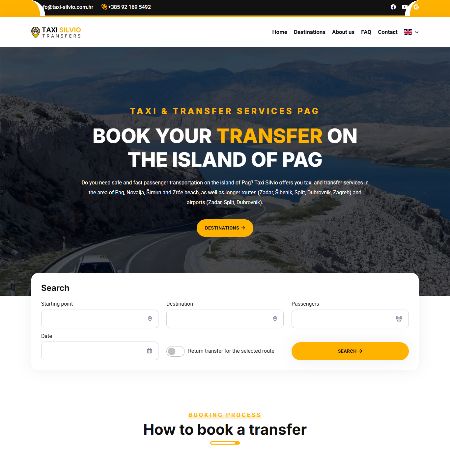 Izrada web stranice za transfer tvrtke